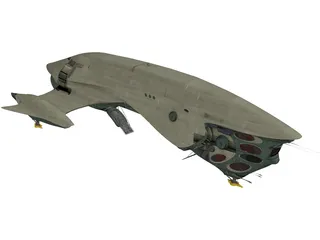 Titan Class II Cargo Ship 3D Model preview