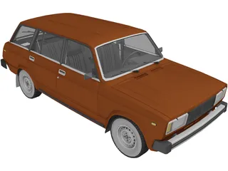 VAZ Lada 2104 3D Model preview