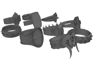 Rings Collection 3D Model preview