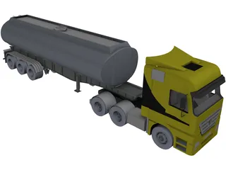 Mercedes-Benz Tank Truck 3D Model preview
