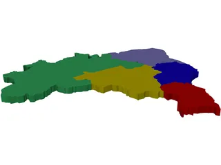 Brazil Map 3D Model preview