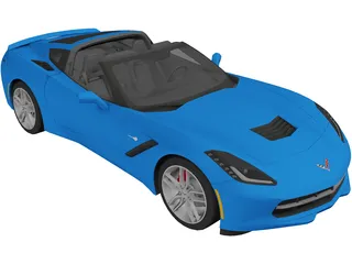 Chevrolet Corvette C7 Stingray Cabrio (2014) 3D Model preview