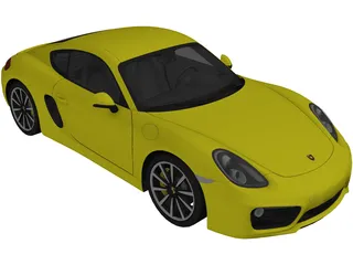 Porsche Cayman S (2014) 3D Model preview