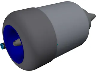 KJ-66 Jet engine 3D Model preview
