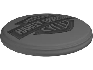 Harley Davidson Logo 3D Model preview