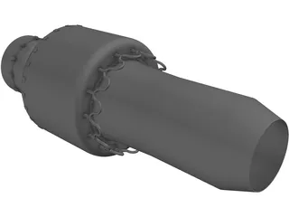 Jet Turbine for Light Aircraft 3D Model preview