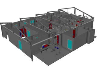 Slaughter House for Chickens 3D Model preview