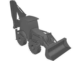 Excavator 3D Model preview