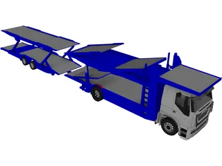 Iveco Stralis Car Carrier 3D Model preview