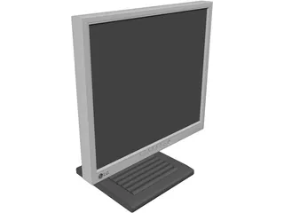 LG LCD Computer Monitor 3D Model preview