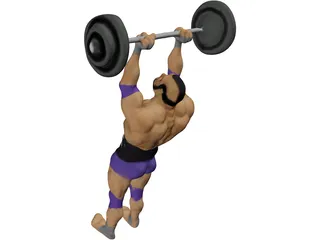 Body Builder Action Figure 3D Model preview