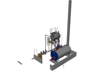 Boiler House Layout 3D Model preview
