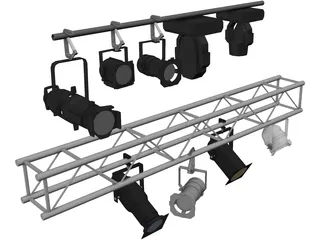 Stage Lights 3D Model preview