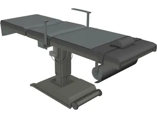 Hospital Bed 3D Model preview