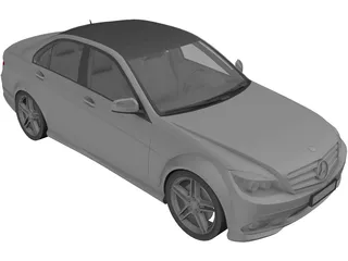 Mercedes-Benz C350 AMG (2012) 3D Model preview