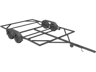Trailer Flat 3D Model preview