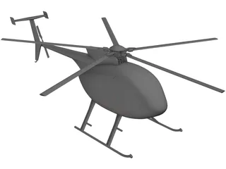 MD-500E 3D Model preview
