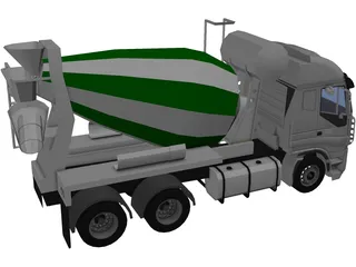 Iveco Stralis 6x4 Concrete Truck 3D Model preview