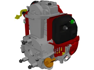 Honda GX25 Engine 3D Model preview