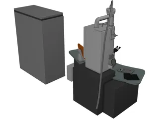 Trasmission Electronic Microscope 3D Model preview