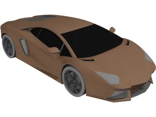 Lamborghini Aventador 3D Model preview