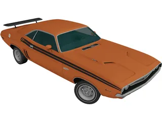Dodge Challenger RT (1971) 3D Model preview