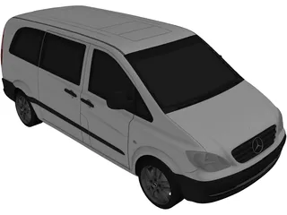 Mercedes-Benz Vito W639 3D Model preview