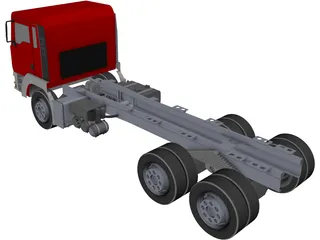 MAN Truck 6x4 3D Model preview