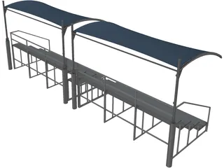 Bleacher 3D Model preview