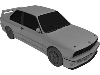 BMW M3 Sport Evo (1990) 3D Model preview