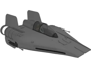 Star Wars A-Wing 3D Model preview