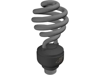 Energy Saving Lamp 3D Model preview