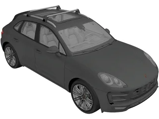 Porsche Macan Turbo (2014) 3D Model preview