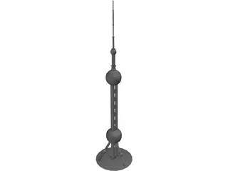 Oriental Pearl Tower Shanghai 3D Model preview