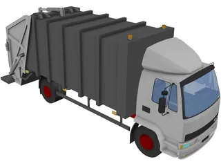 DAF 4X2 Trash Truck 3D Model preview