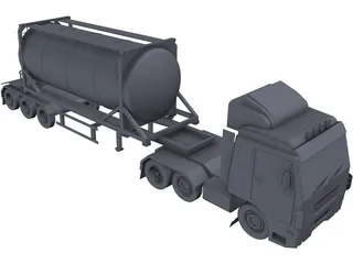 Iveco Tanker Truck 3D Model preview