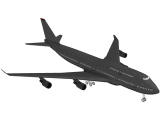 Boeing 747 3D Model preview