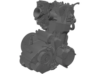 KTM 640 LC4 Engine 3D Model preview