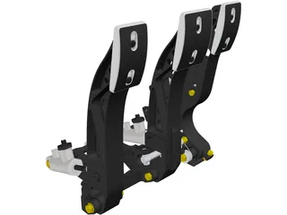 Tilton 900-series Racing Pedal Box 3D Model preview