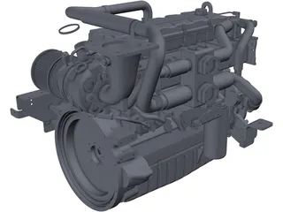 Caterpillar C9 Engine 3D Model preview