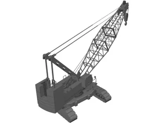 Crawler Crane 3D Model preview