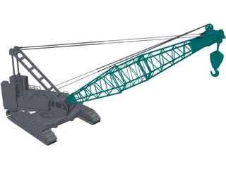 Crawler Crane 3D Model preview