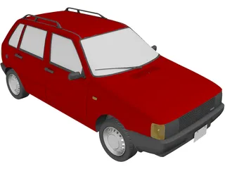 Fiat Uno 3D Model preview