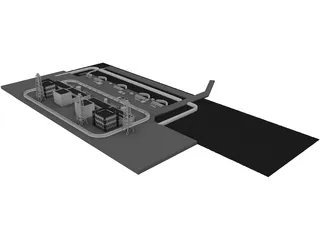 Fukushima Atomic Reactor 3D Model preview