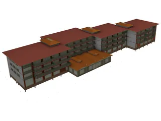 Hotel Smolyan Bulgaria 3D Model preview