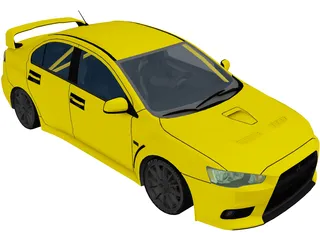 Mitsubishi Lancer Evolution X (2008) 3D Model preview