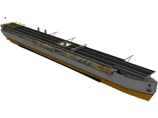 USS Langley (CV-1) 3D Model preview