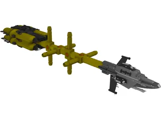 Promethian Space Craft 3D Model preview