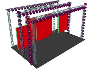 DJ Stage 3D Model preview