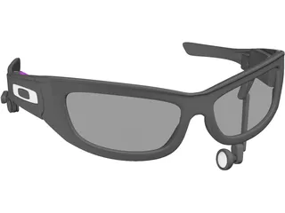 Oakley 3D Cyber Glasses 3D Model preview